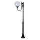 Lisbon 30cm Sphere Curved Arm Medium Post Light - Black Finish / E27 Lisbon 30cm Sphere Curved Arm Medium Post Light - Black Finish / E27